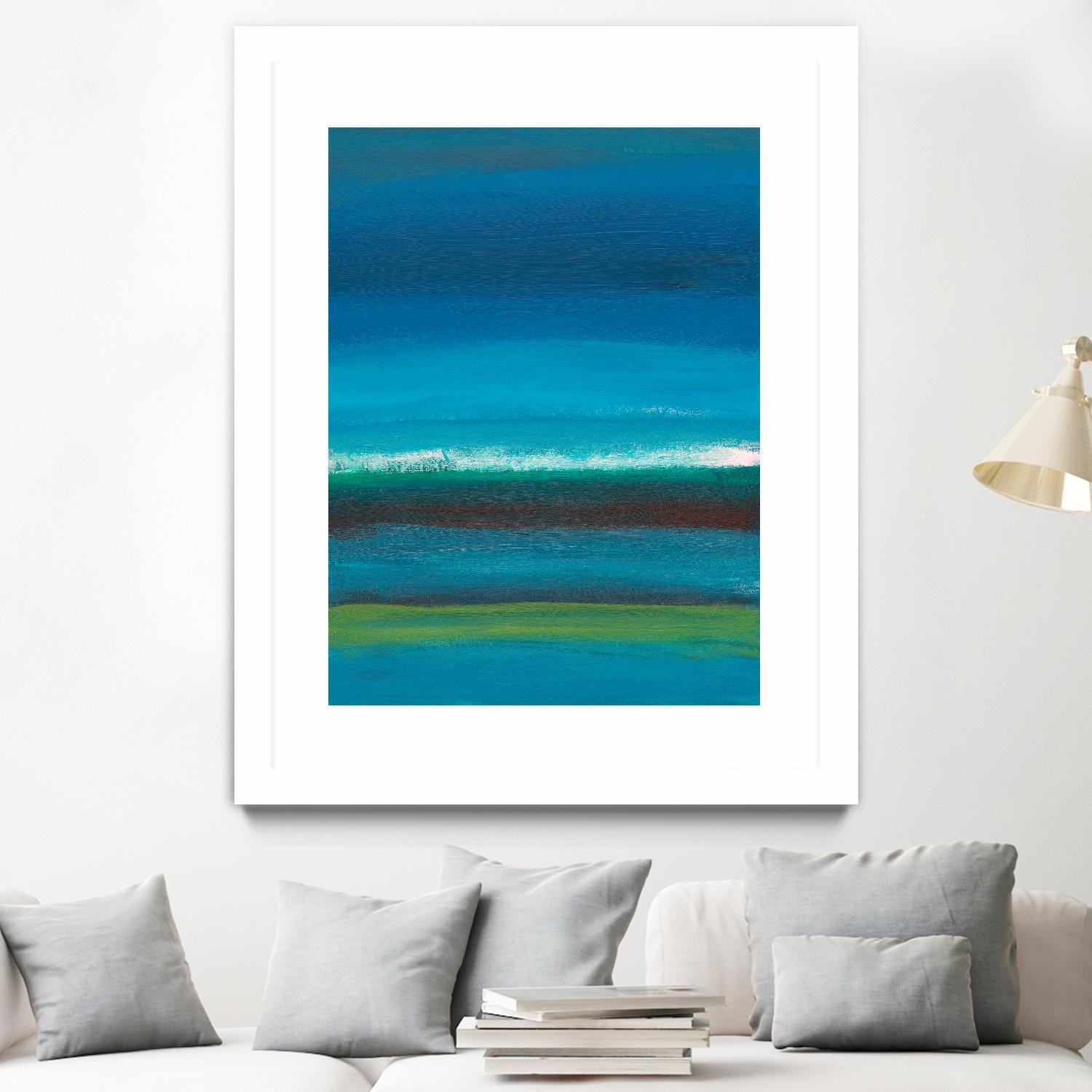 Night Coast One by Jan Weiss on GIANT ART - green abstract