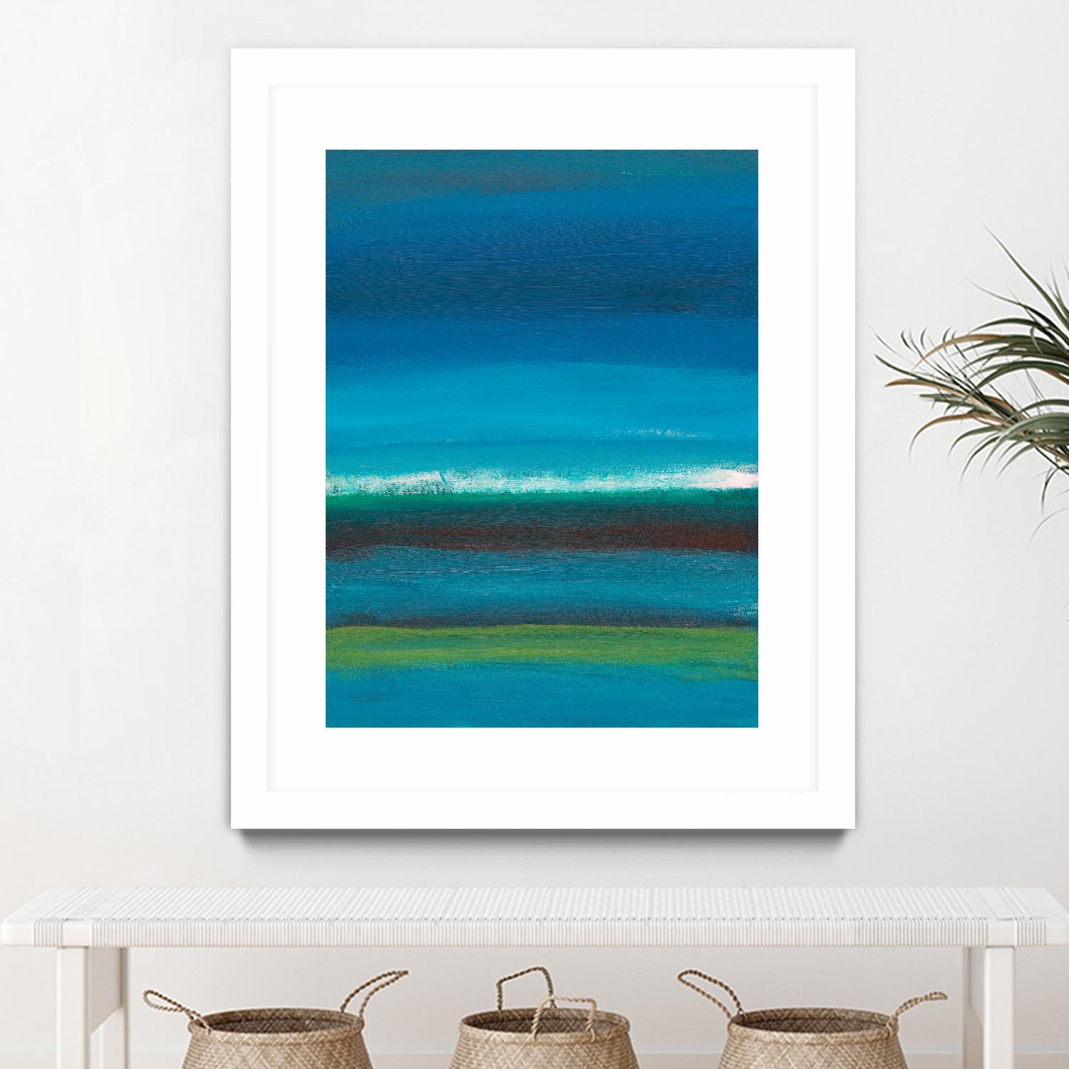 Night Coast One by Jan Weiss on GIANT ART - green abstract
