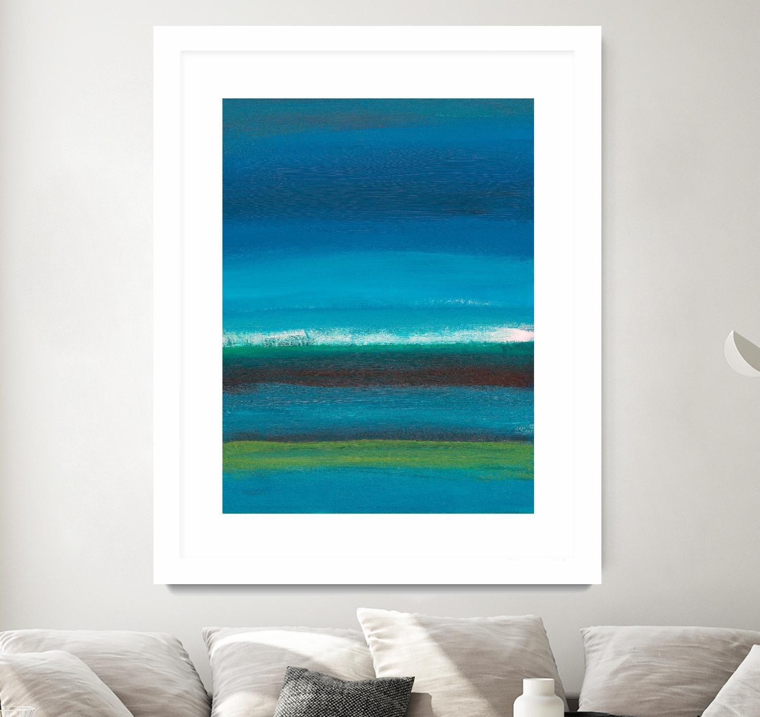 Night Coast One by Jan Weiss on GIANT ART - green abstract