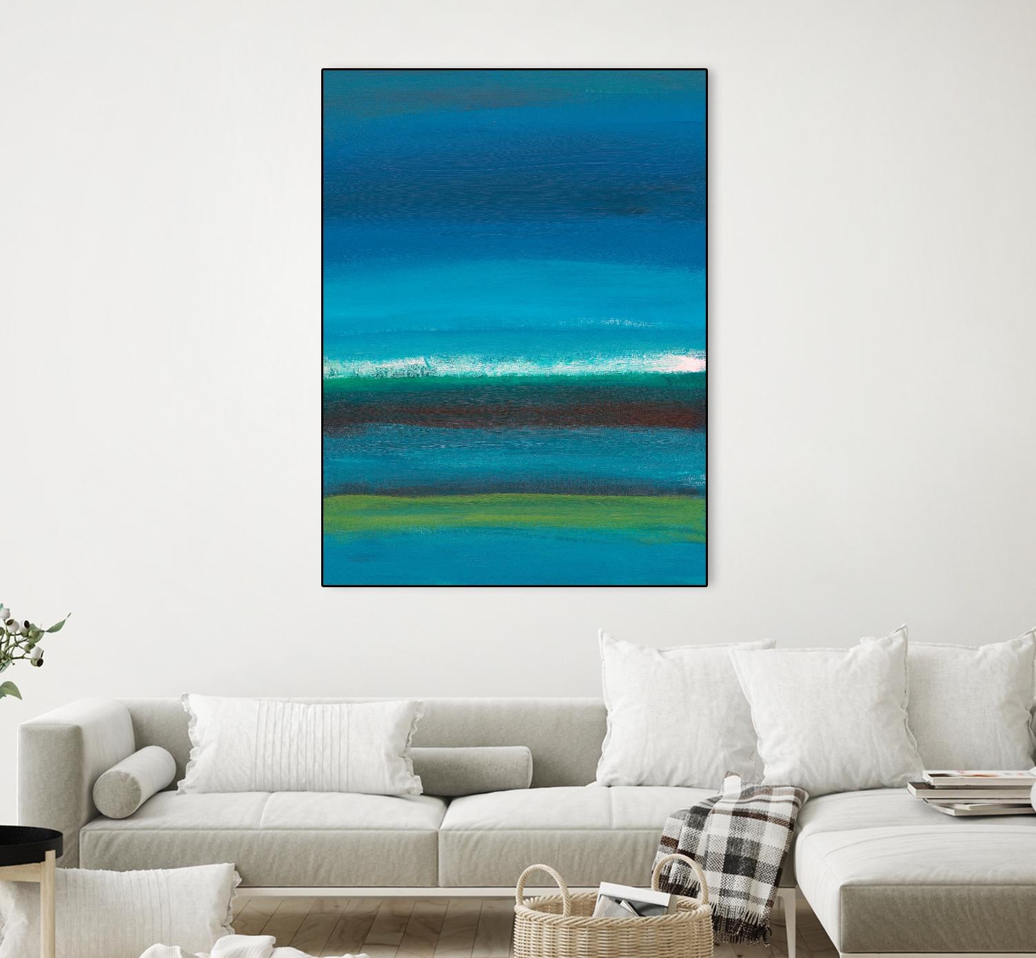Night Coast One by Jan Weiss on GIANT ART - green abstract