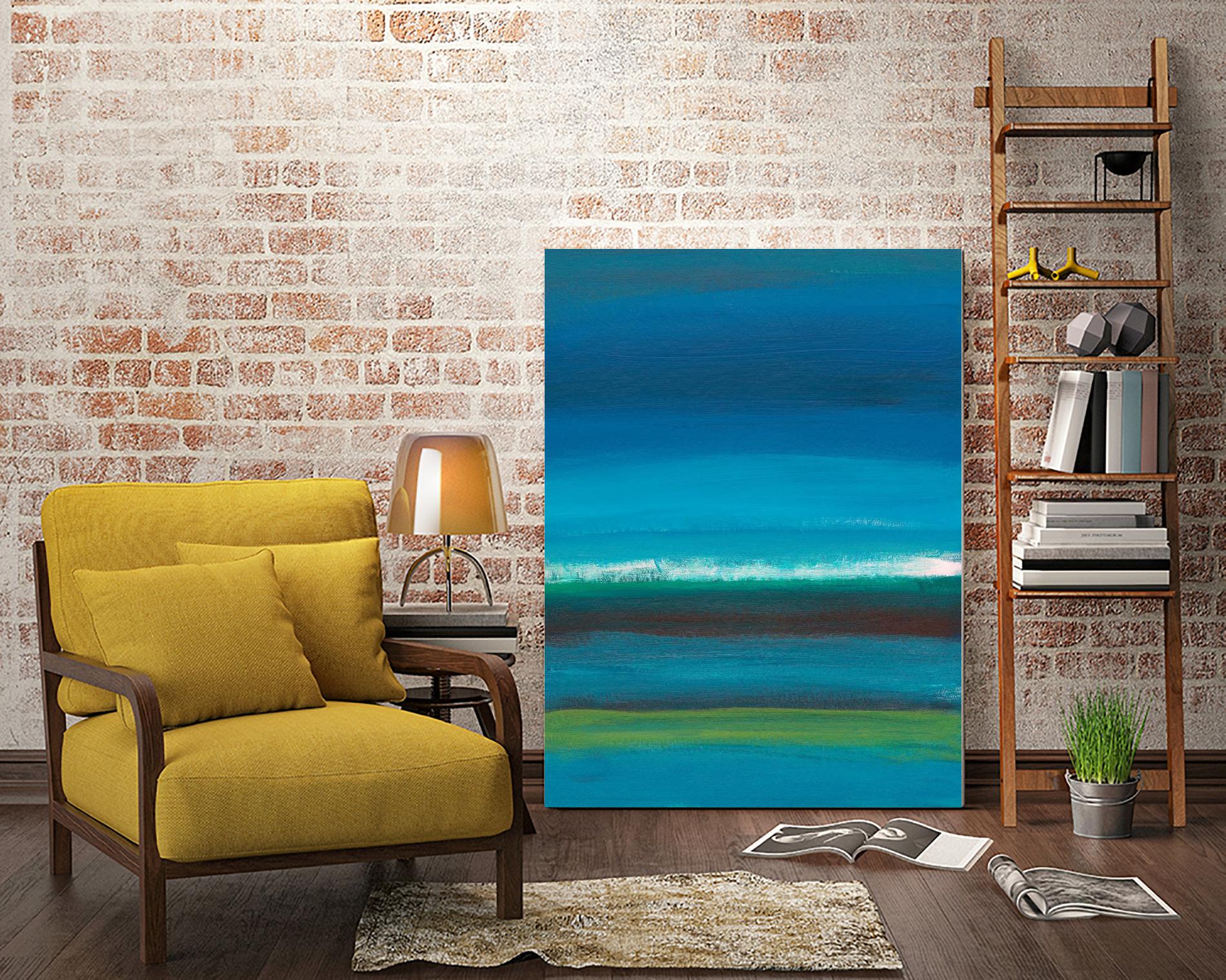 Night Coast One by Jan Weiss on GIANT ART - green abstract