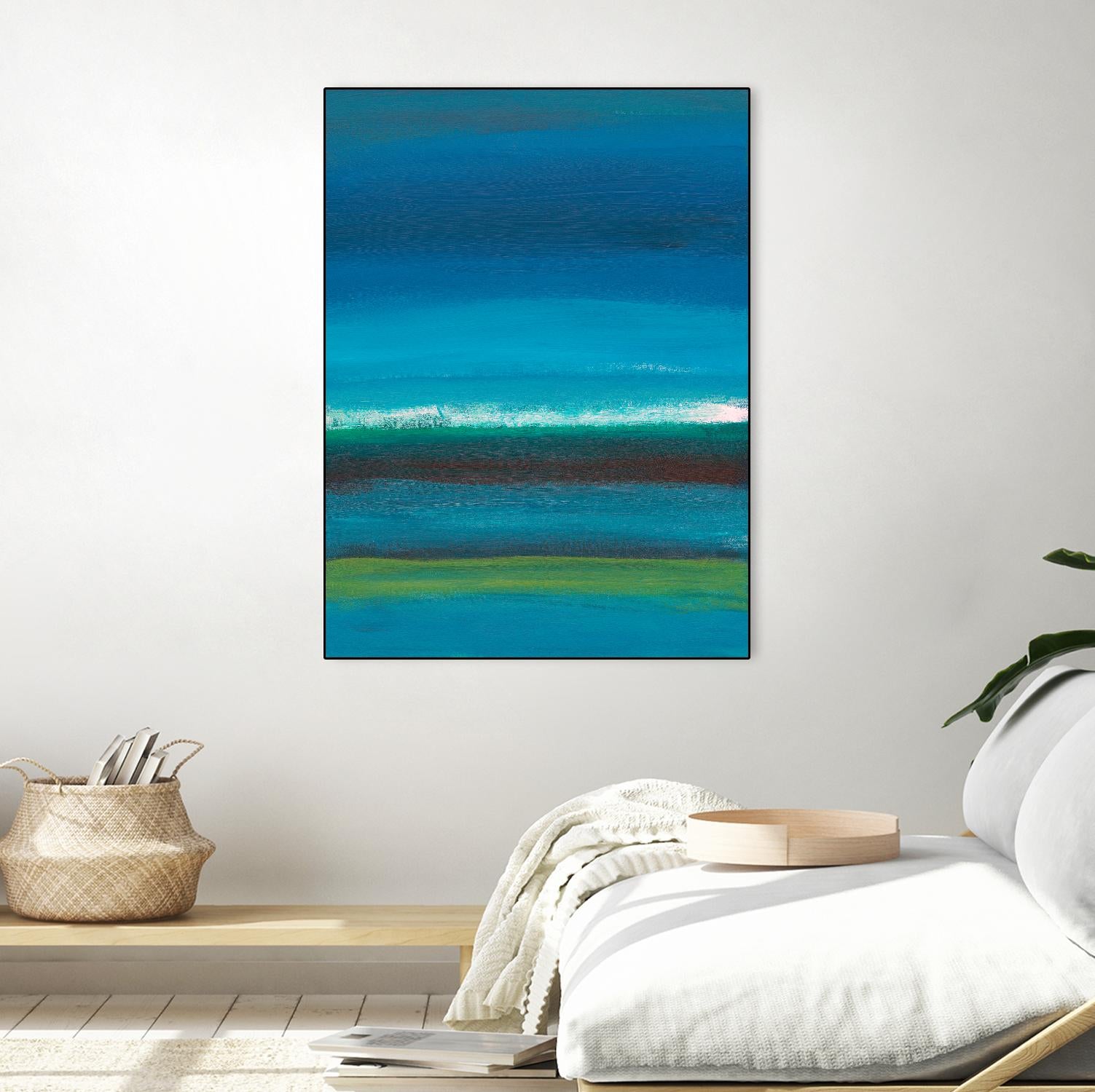 Night Coast One by Jan Weiss on GIANT ART - green abstract