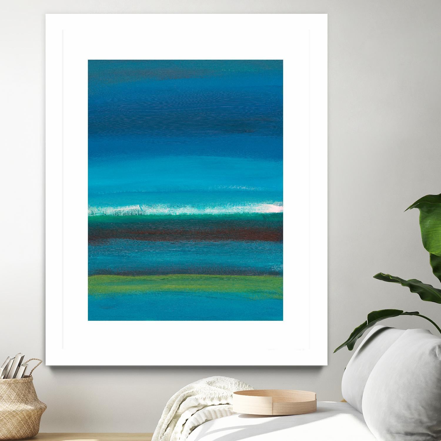 Night Coast One by Jan Weiss on GIANT ART - green abstract