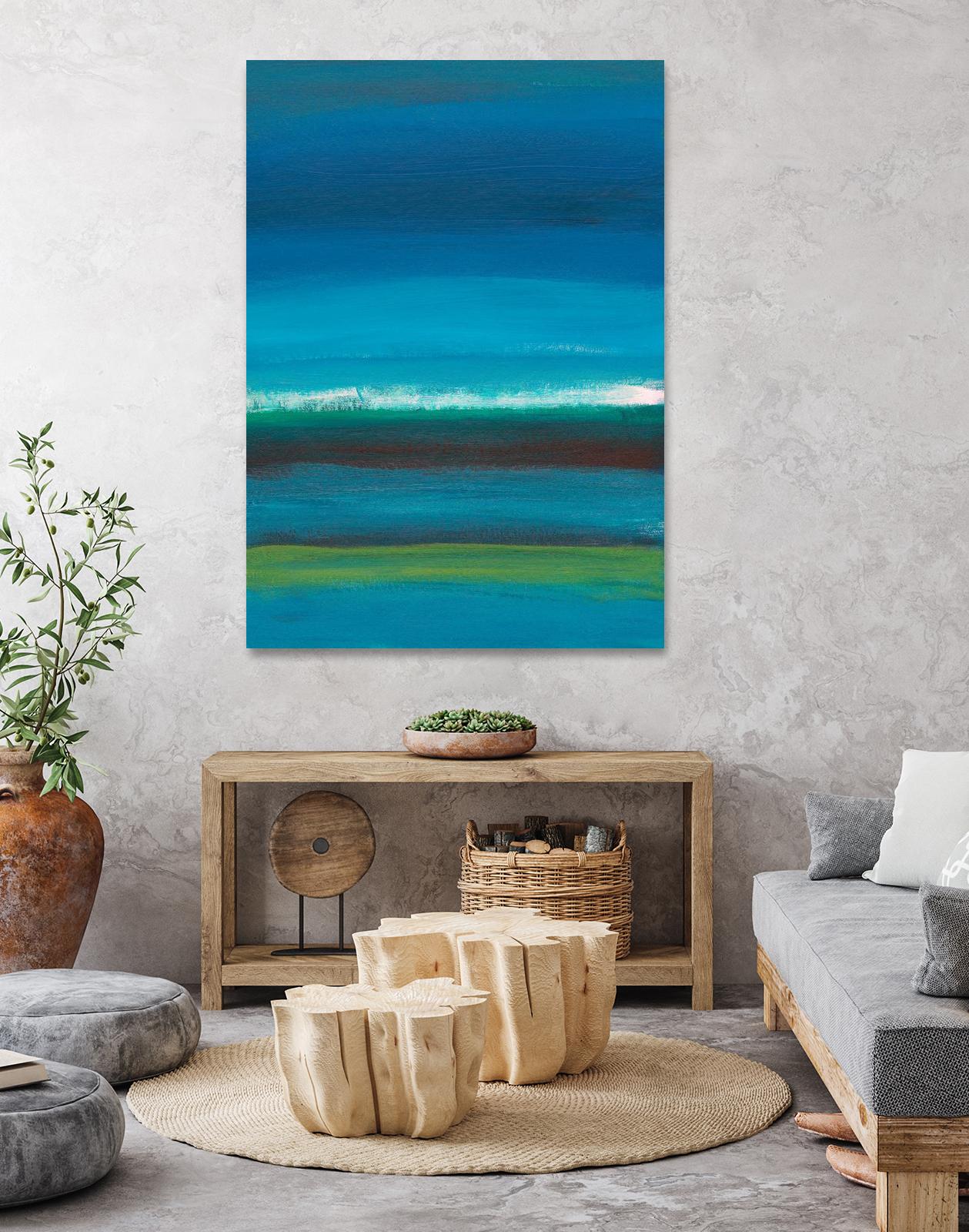 Night Coast One by Jan Weiss on GIANT ART - green abstract