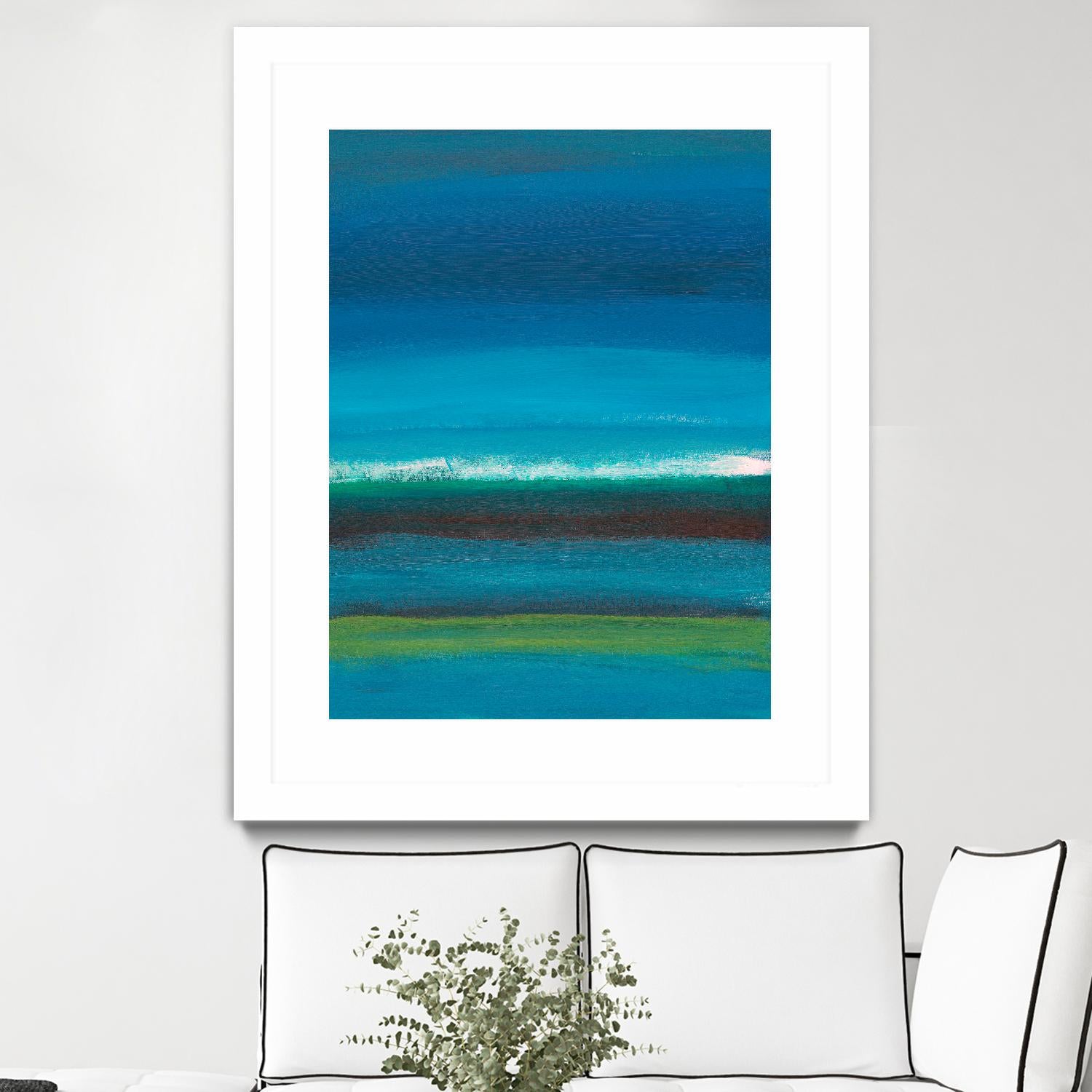 Night Coast One by Jan Weiss on GIANT ART - green abstract