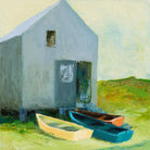 Boat House by Martha Wakefield on GIANT ART - black,white coastal, contemporary, boats