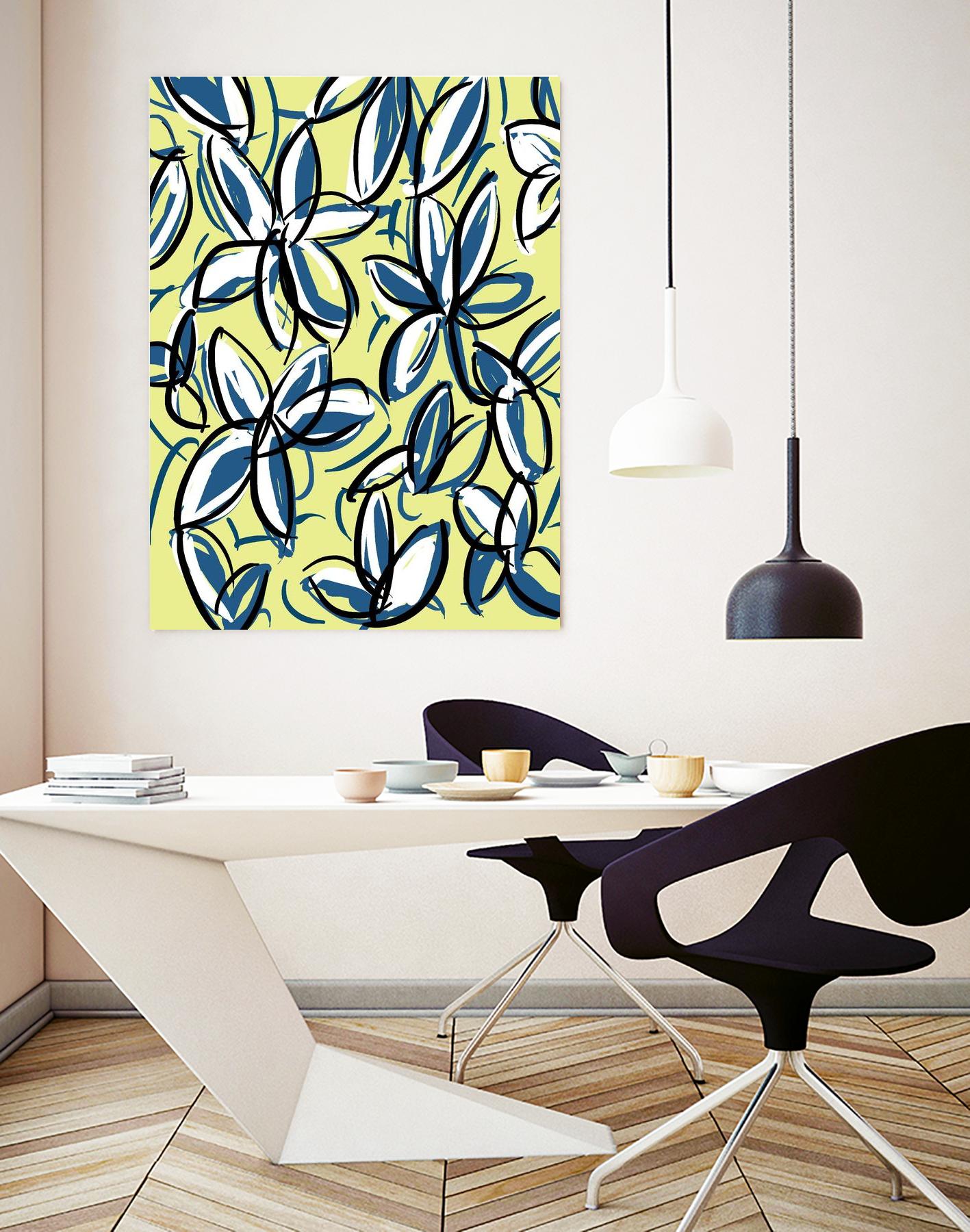 Wild Garden Three by Jan Weiss on GIANT ART - multicolor contemporary; floral/still life