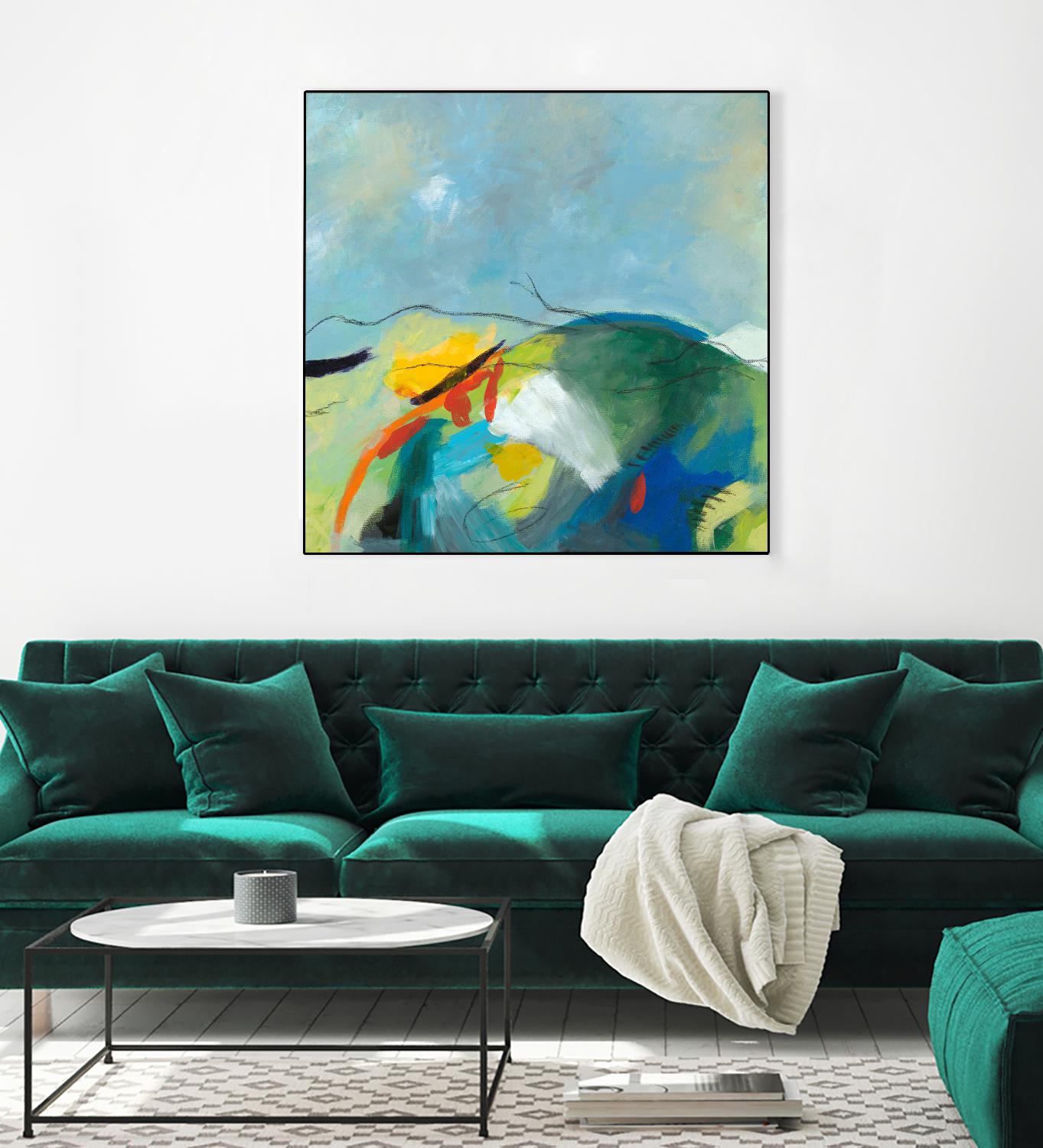 Alpine No. 2 by Jan Weiss on GIANT ART - multicolor landscapes; contemporary; abstracts