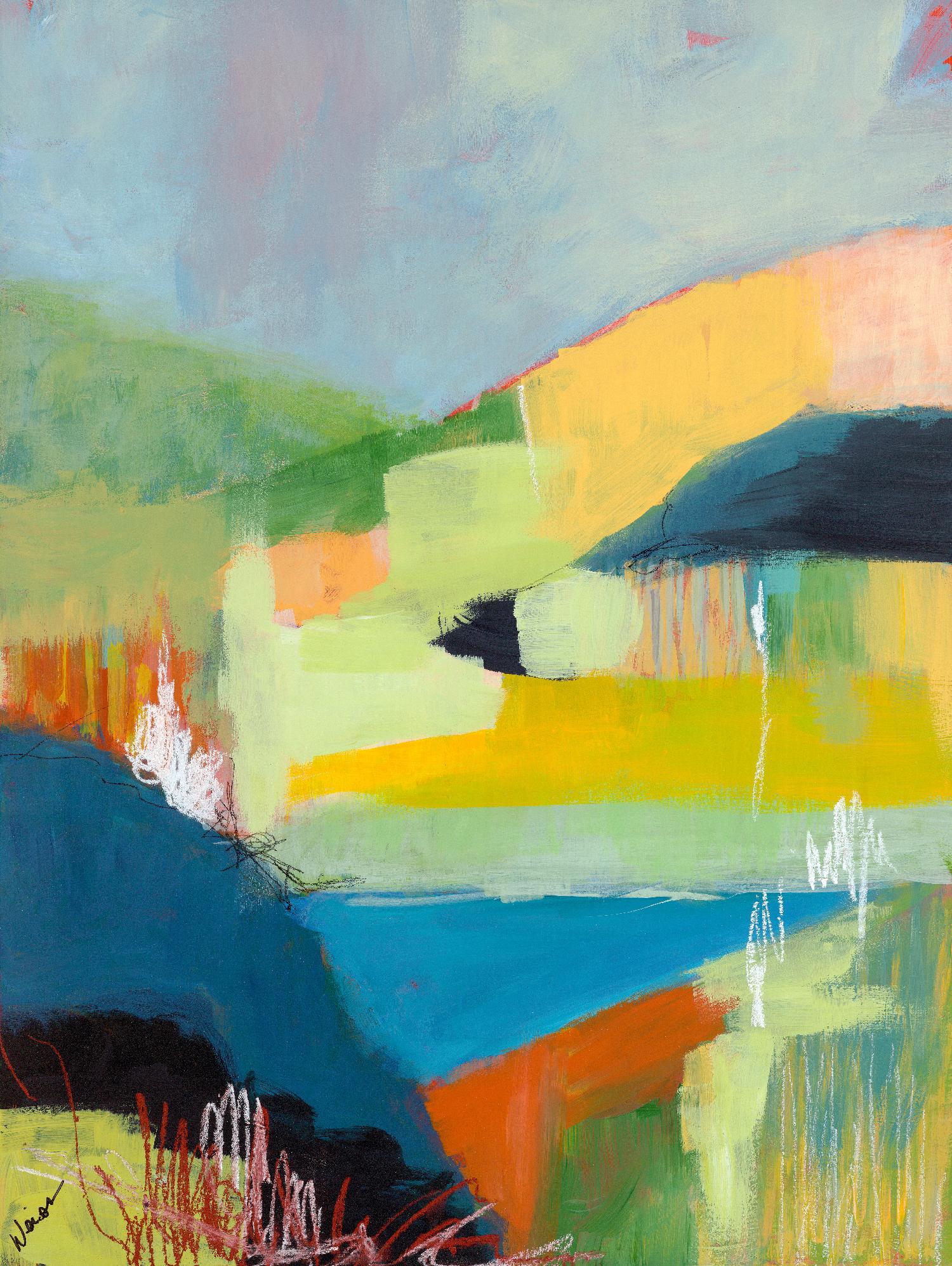 Coastal Hills by Jan Weiss on GIANT ART - multicolor landscapes; abstracts; contemporary