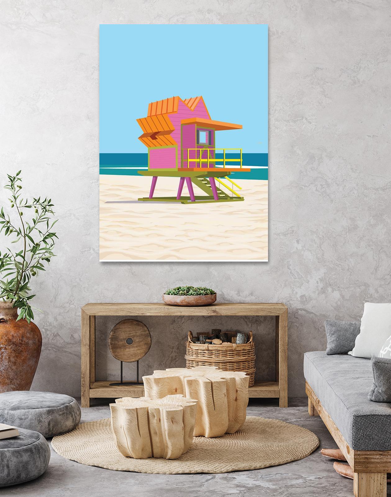 Barbie Villa by ARTIC FRAME STUDIO on GIANT ART - pink costal