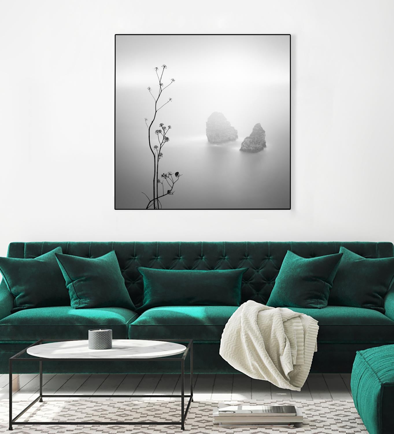 Misty Rocks by Alexandre Manuel on GIANT ART - grey landscape