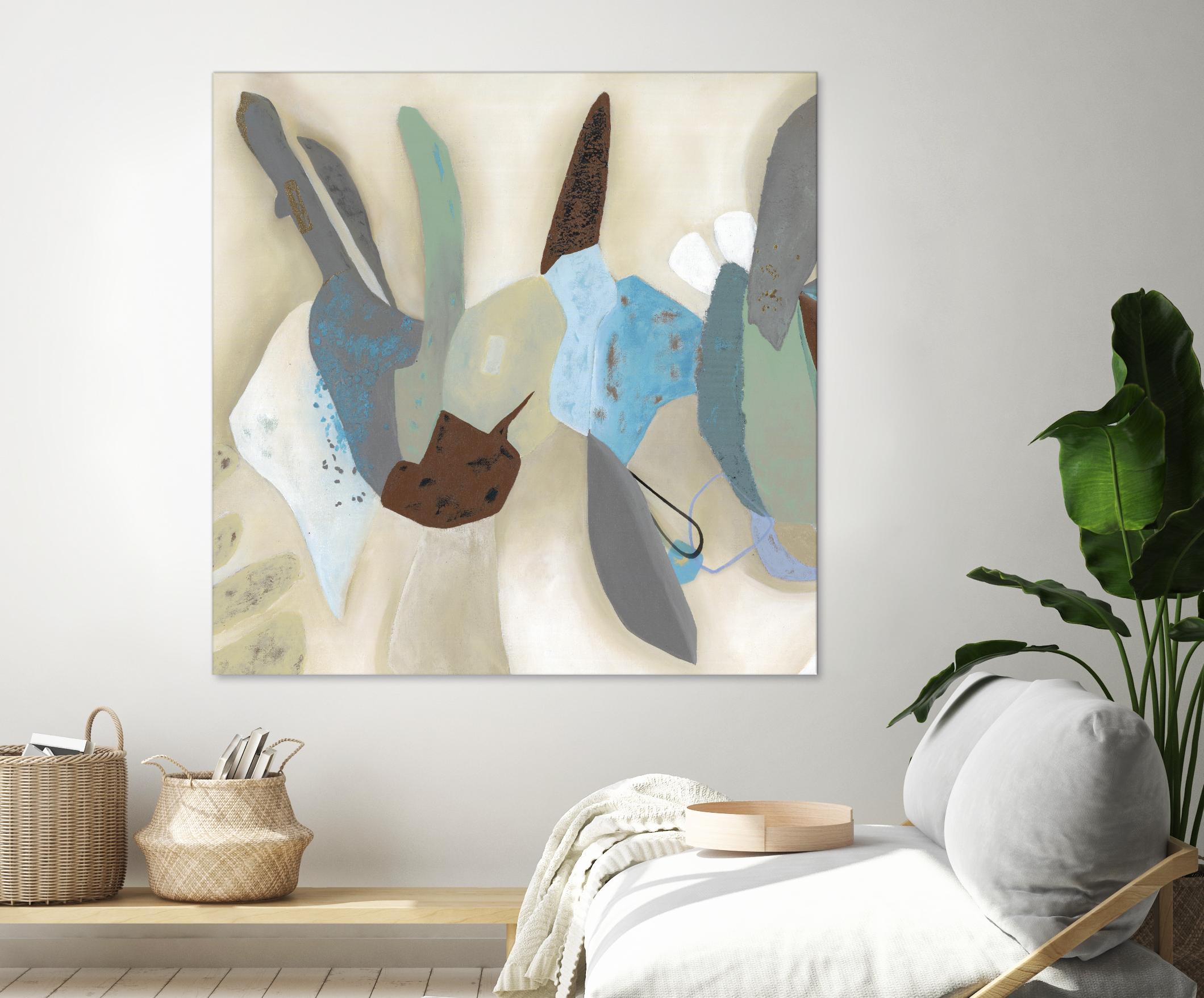 Saving Odds I by Diana Rosa on GIANT ART - cyan abstract