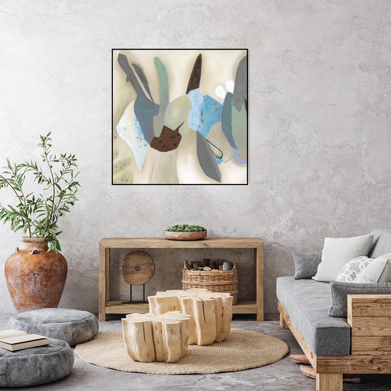 Saving Odds I by Diana Rosa on GIANT ART - cyan abstract