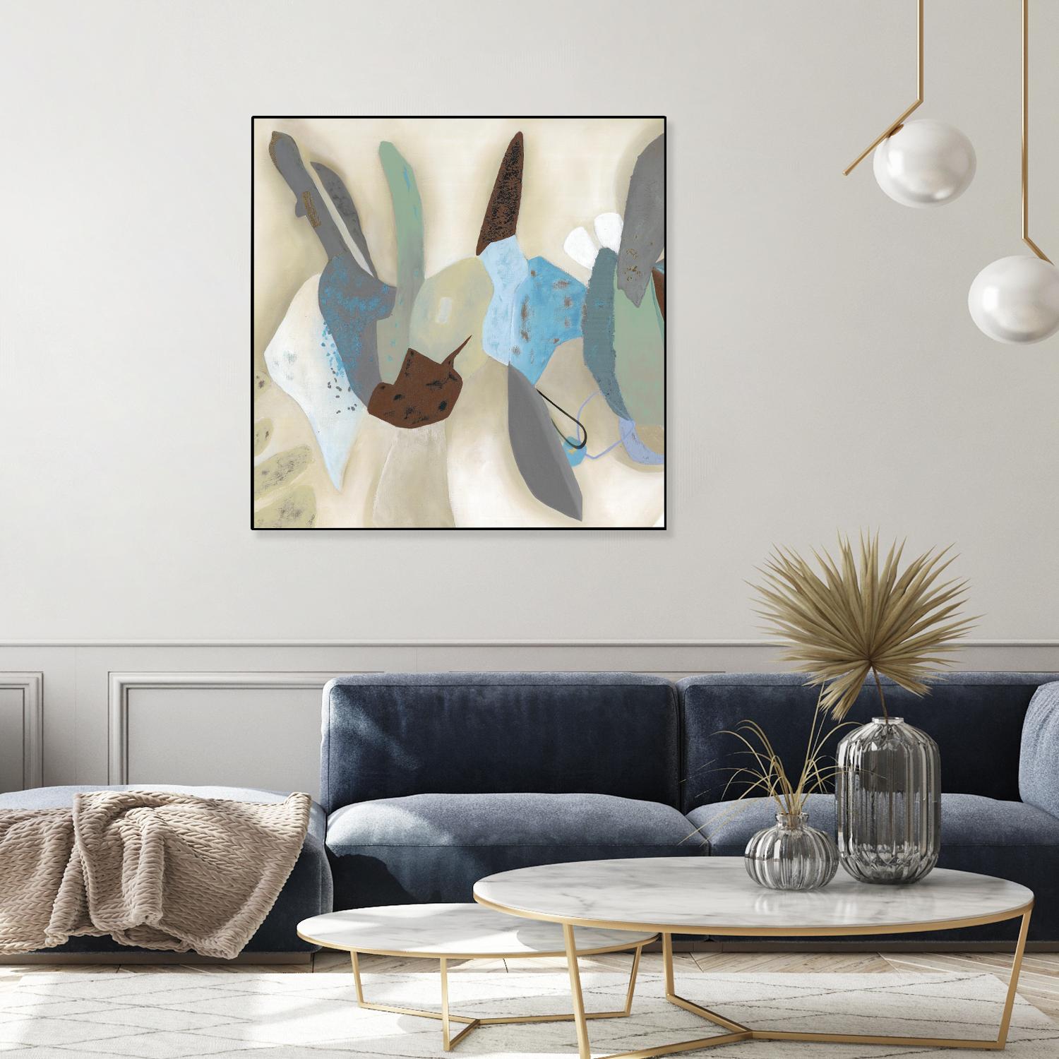 Saving Odds I by Diana Rosa on GIANT ART - cyan abstract