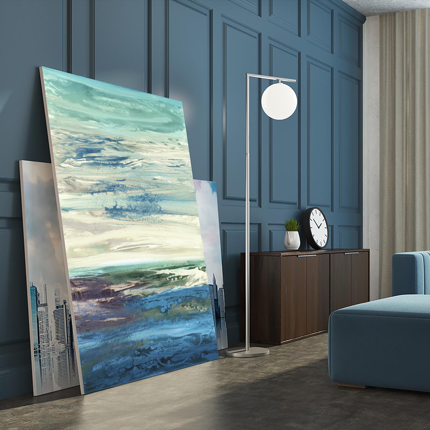 Spring Transformations by Grace Rowman on GIANT ART - cyan abstract