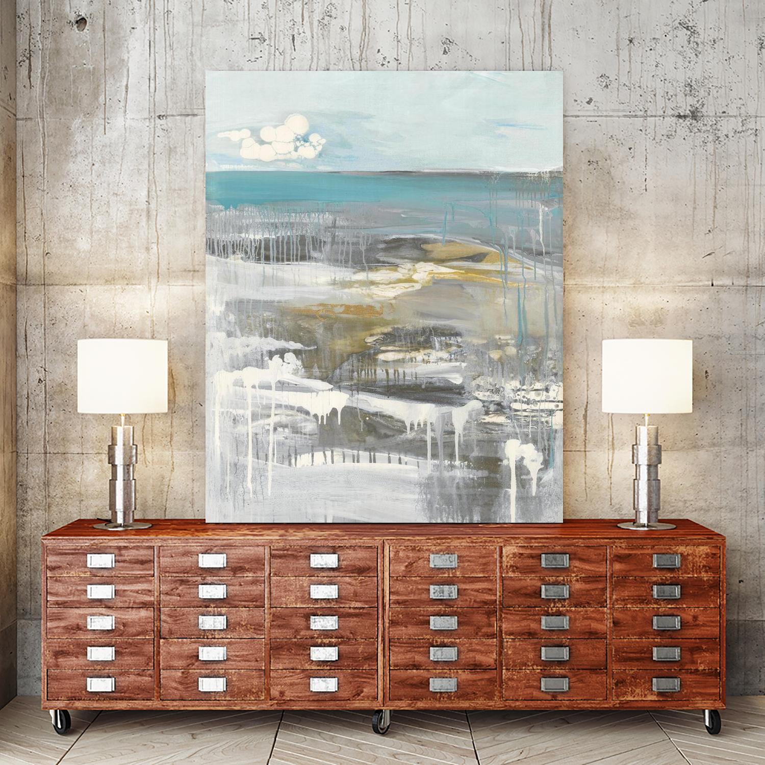Ocean I by Grace Rowman on GIANT ART - grey abstract