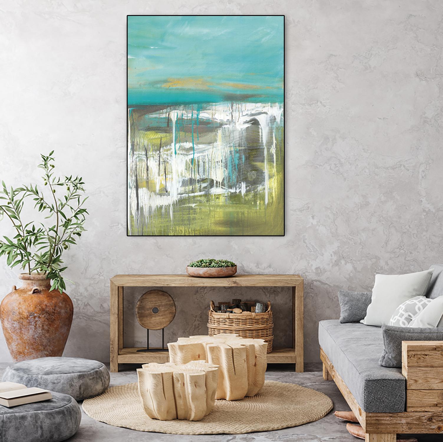 From The Shore I by Grace Rowman on GIANT ART - green abstract