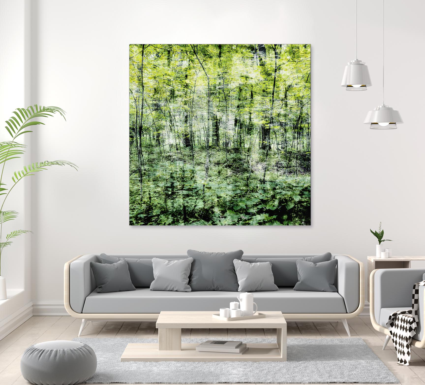 Linear Muse I by John Bingham on GIANT ART - green Trees