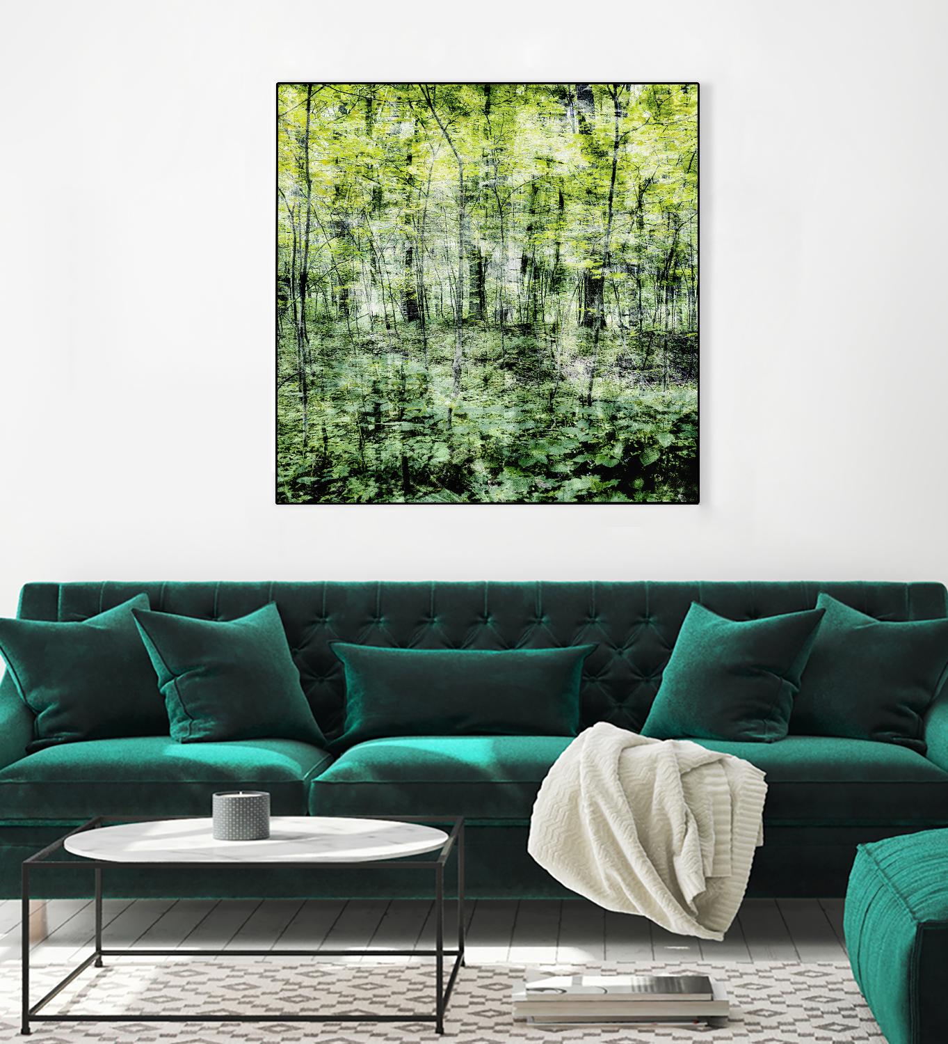 Linear Muse I by John Bingham on GIANT ART - green Trees