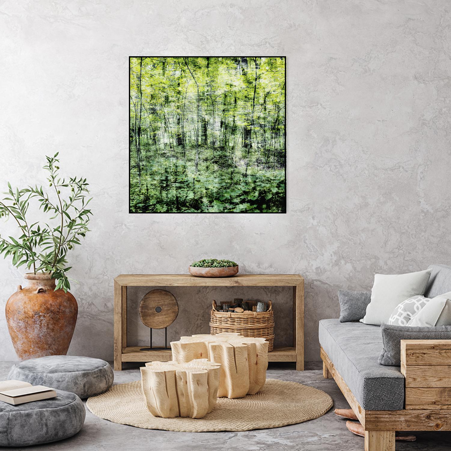 Linear Muse I by John Bingham on GIANT ART - green Trees