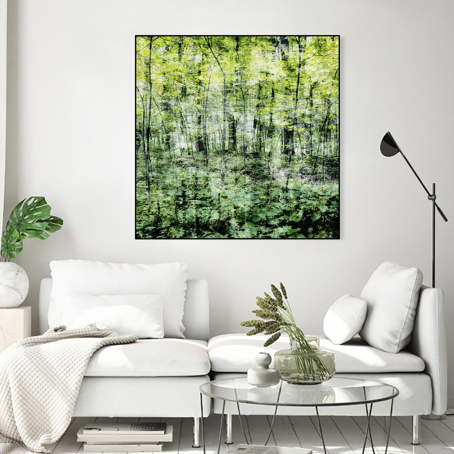 Linear Muse I by John Bingham on GIANT ART - green Trees