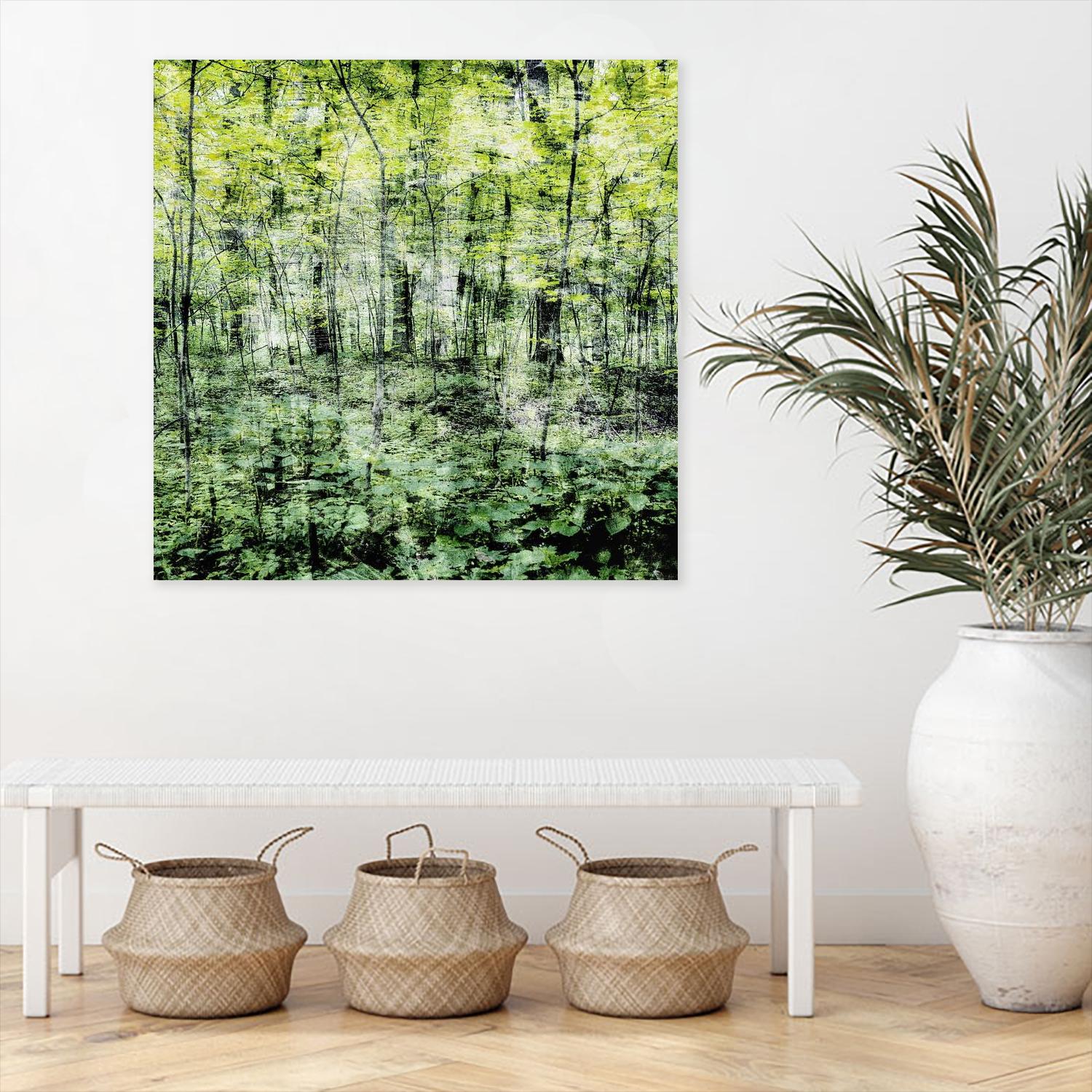Linear Muse I by John Bingham on GIANT ART - green Trees