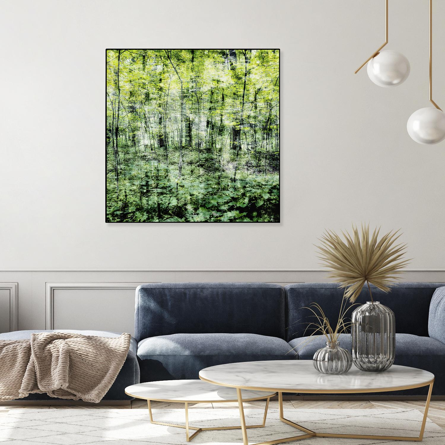 Linear Muse I by John Bingham on GIANT ART - green Trees