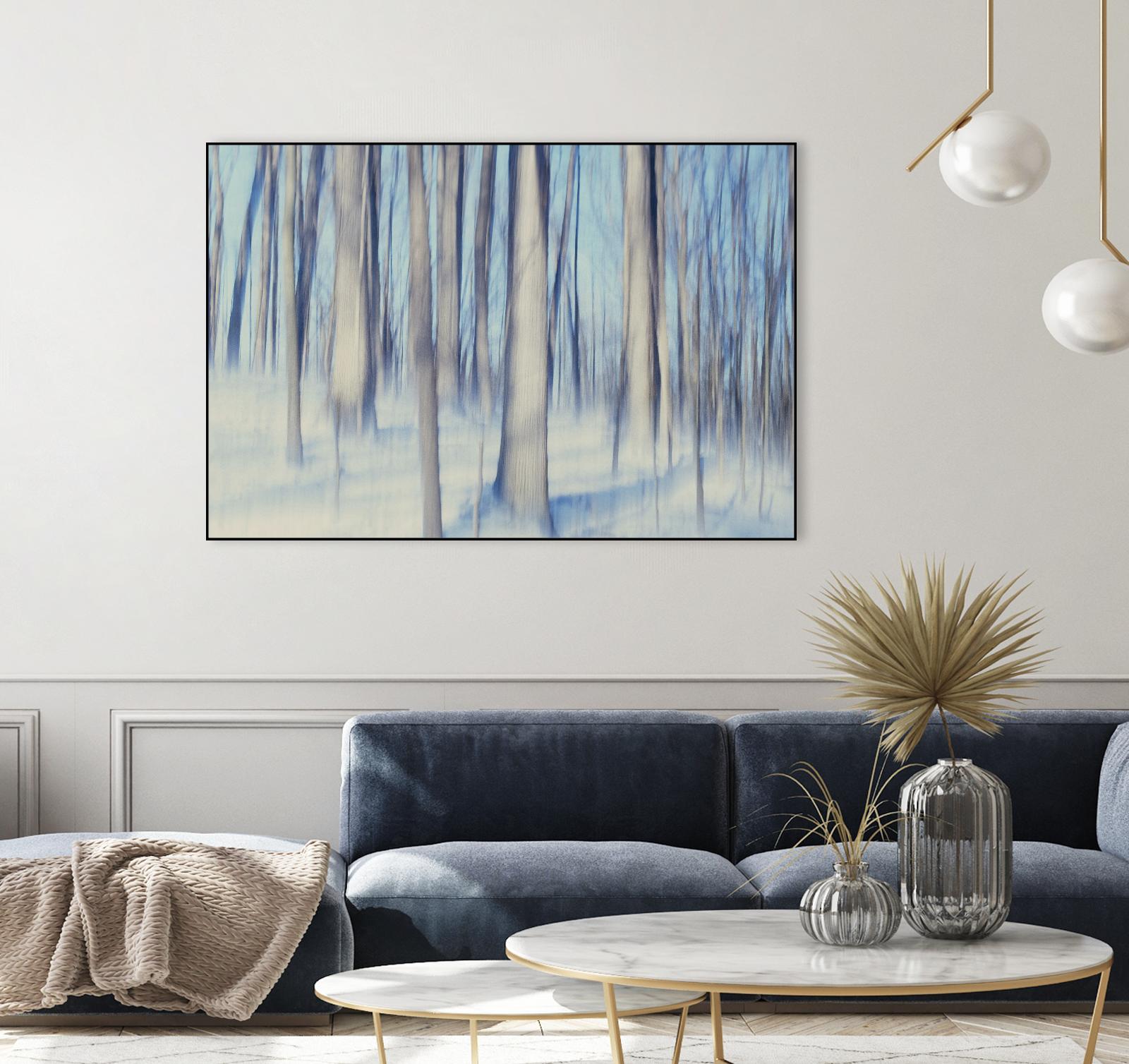 Flurries by Brian Kuritz on GIANT ART - blue trees