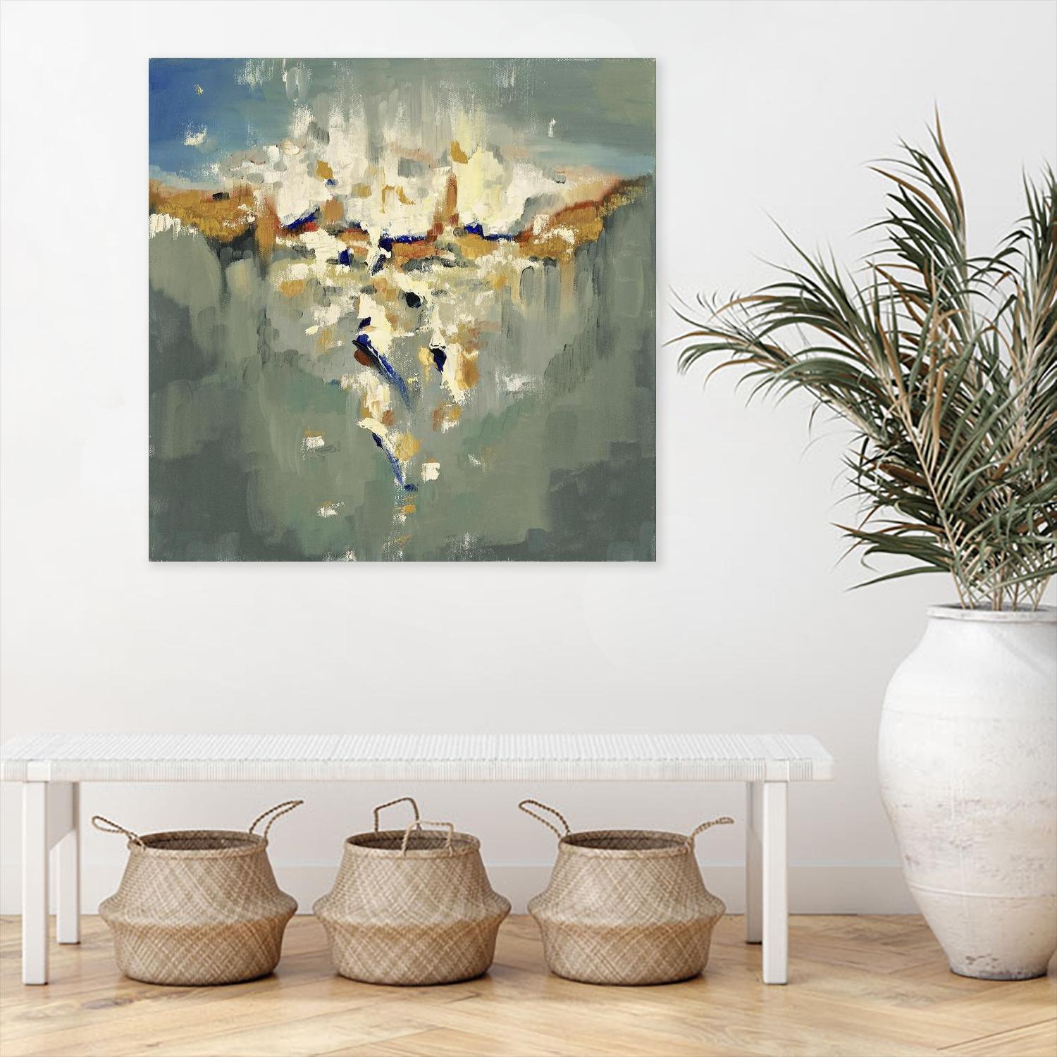 Falling In by Cynthia Ligeros on GIANT ART - grey abstract