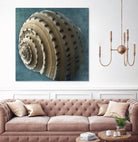 Three Shades of Blue Conch by Dennis Frates on GIANT ART - beige nautical