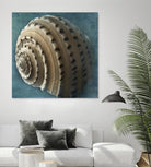 Three Shades of Blue Conch by Dennis Frates on GIANT ART - beige nautical