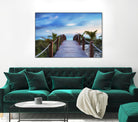 Beach Boardwalk by Dennis Frates on GIANT ART - green sea scene