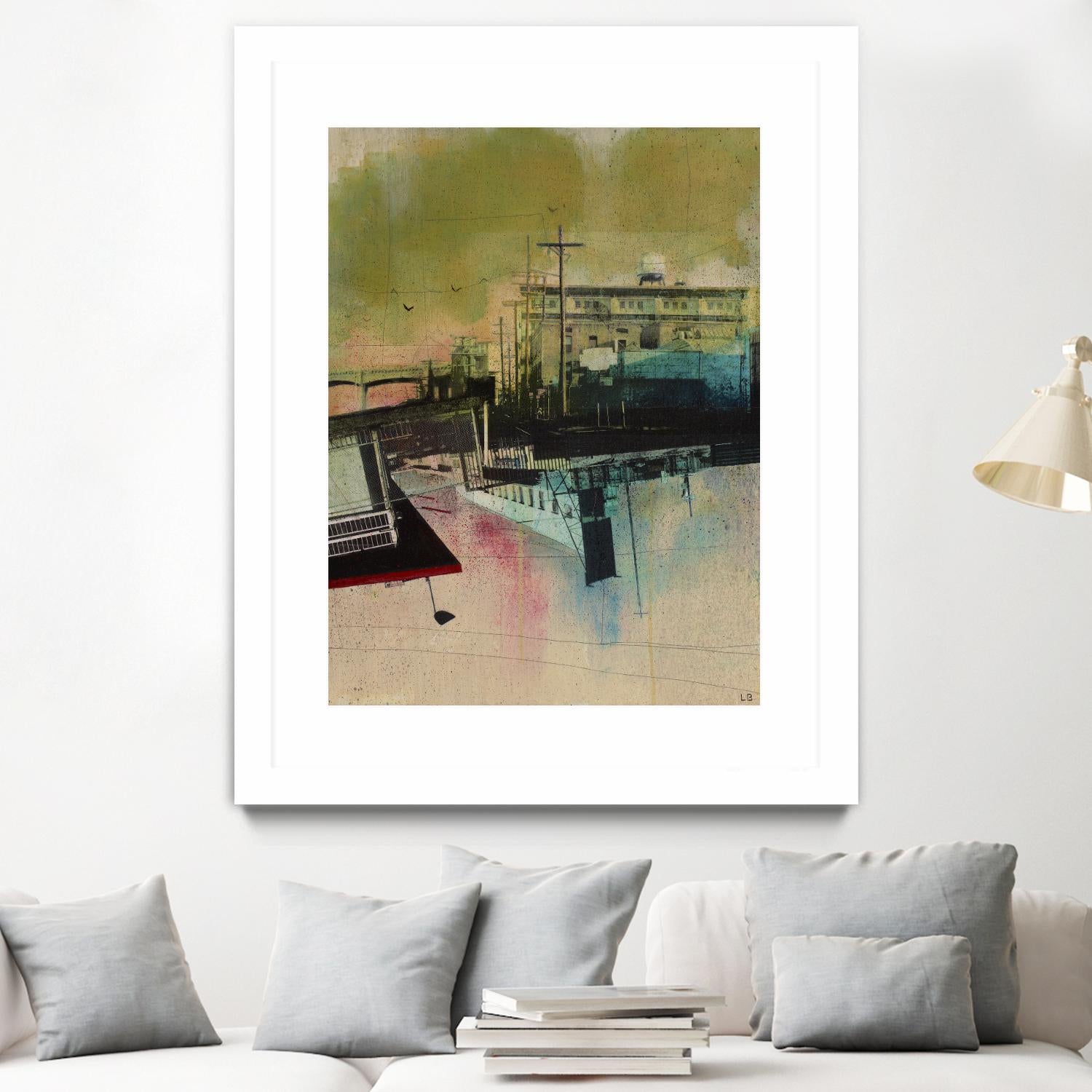 Convergence by Elisabeth Brizzi on GIANT ART - pink city scene