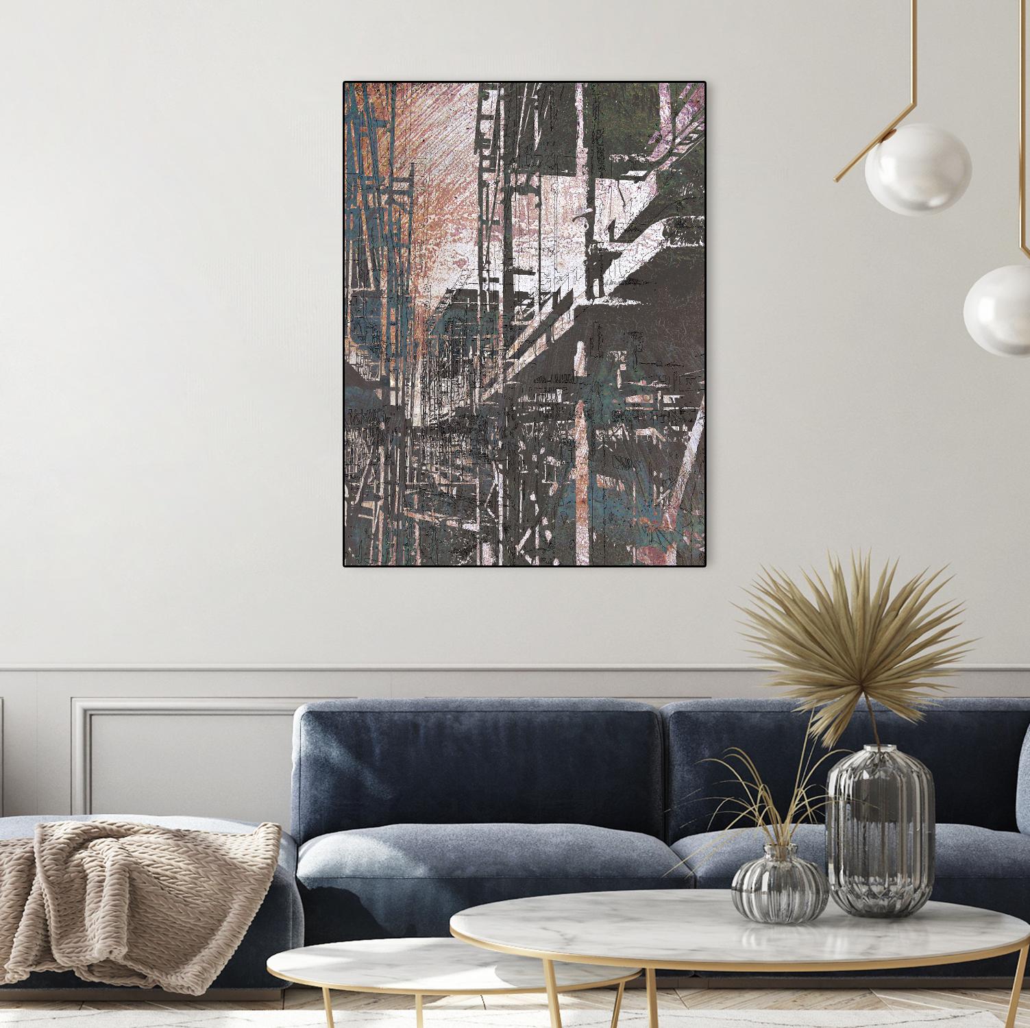 Scaffolds II by Enrico Varrasso on GIANT ART - white city scene