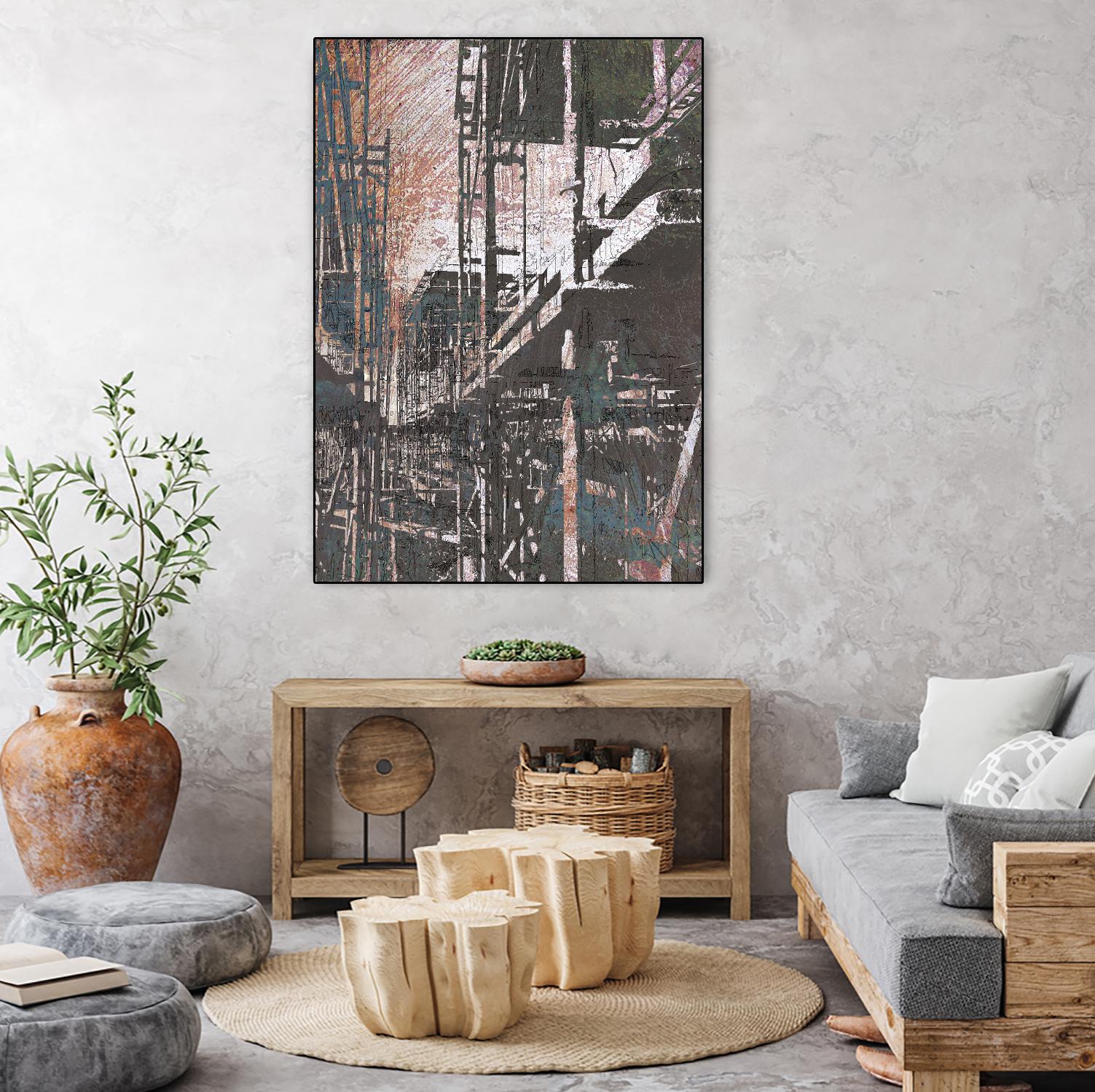 Scaffolds II by Enrico Varrasso on GIANT ART - white city scene