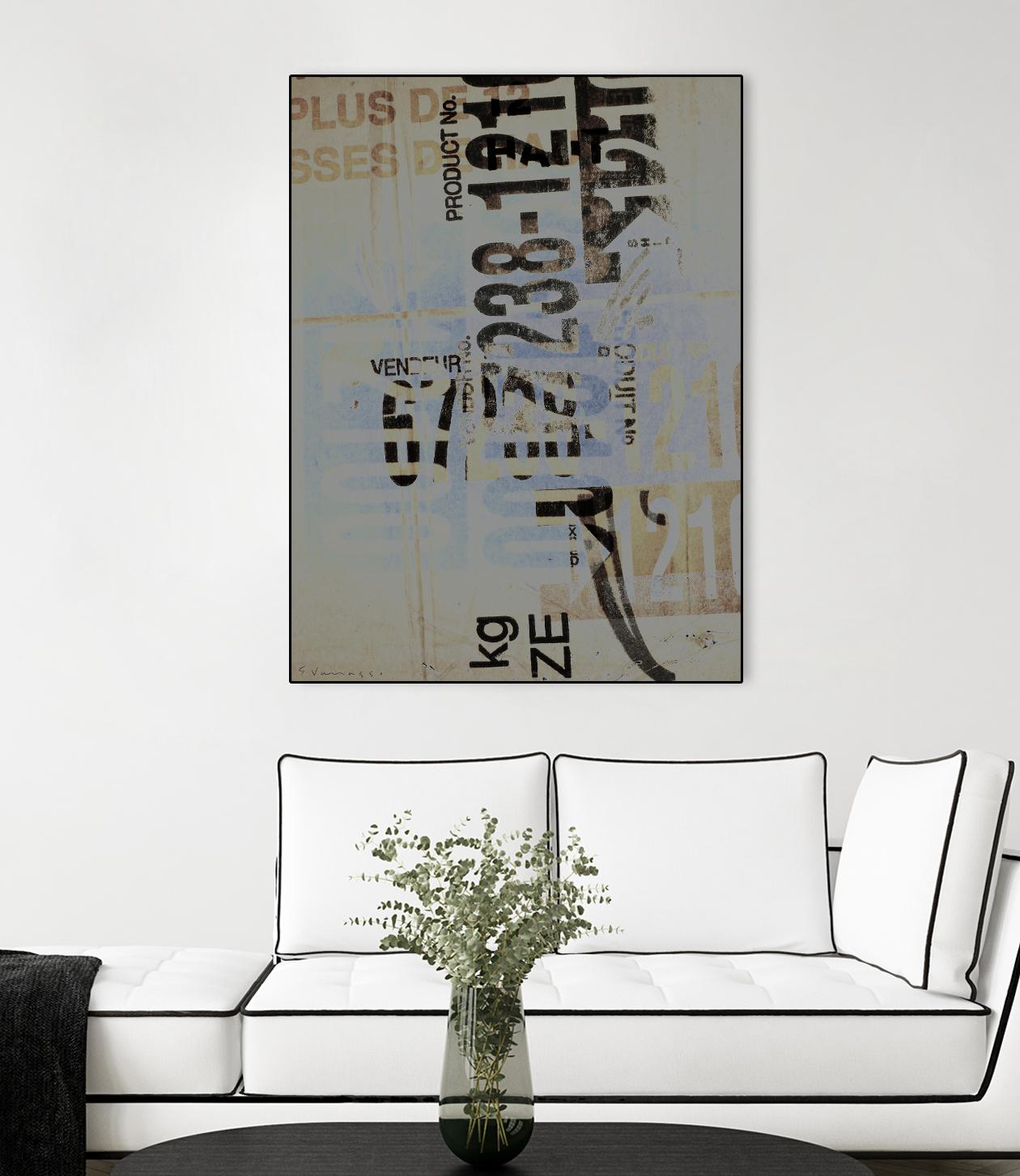 Greek to Me VIII by Enrico Varrasso on GIANT ART - black abstract