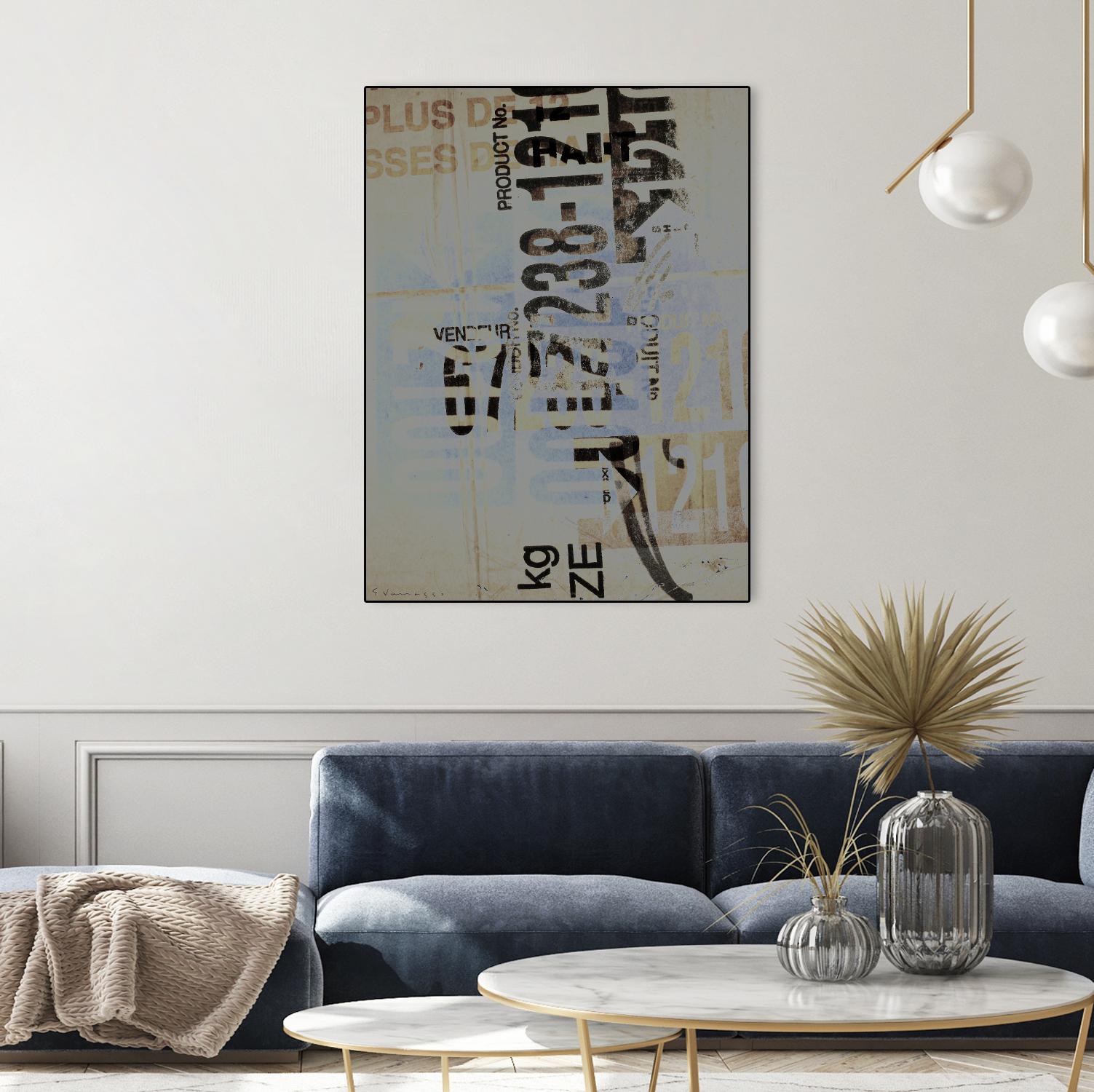 Greek to Me VIII by Enrico Varrasso on GIANT ART - black abstract