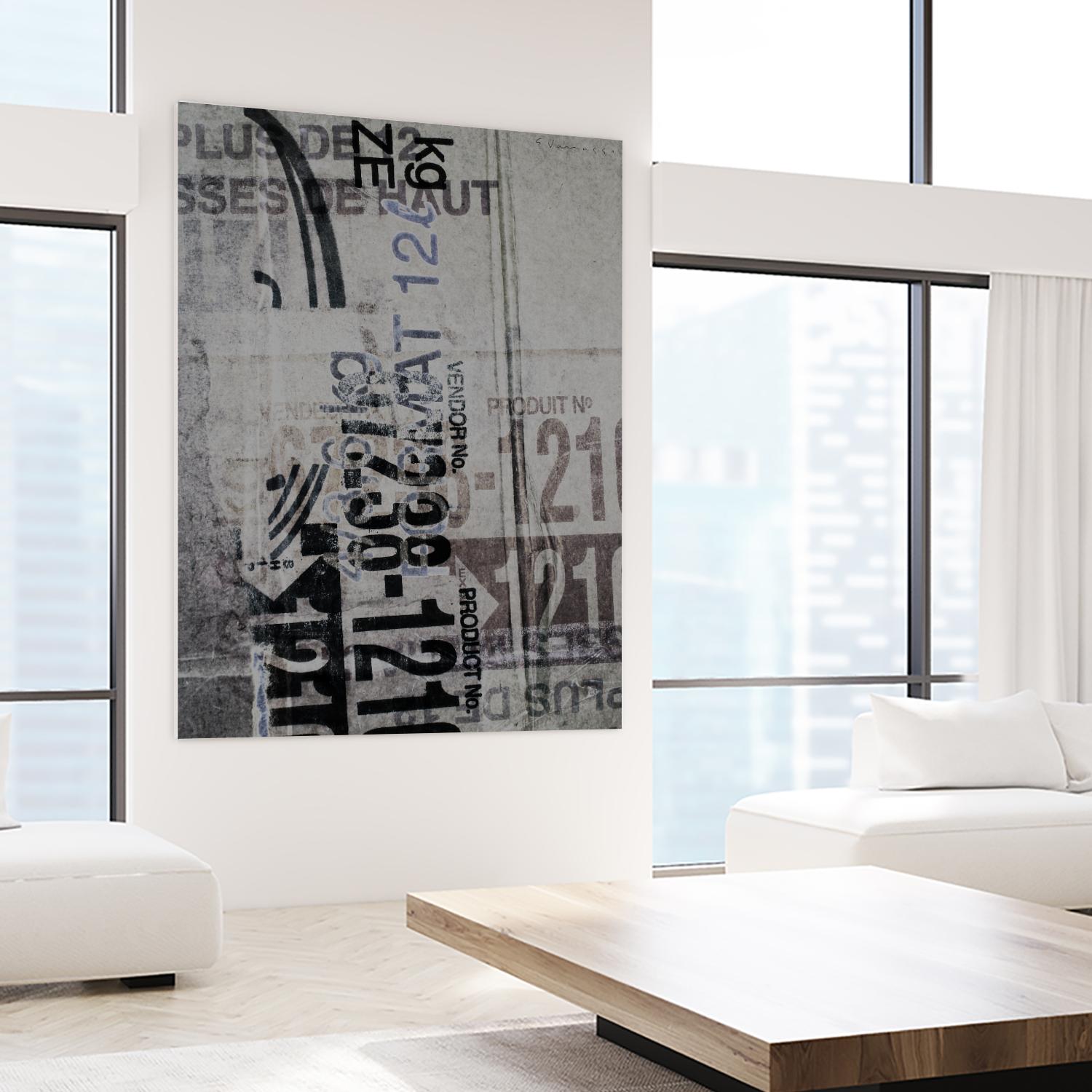 Greek to Me XX by Enrico Varrasso on GIANT ART - black abstract