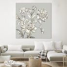 Botany I by Eva Watts on GIANT ART - beige floral