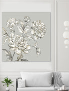 Botany I by Eva Watts on GIANT ART - beige floral