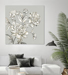 Botany I by Eva Watts on GIANT ART - beige floral