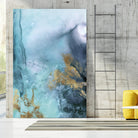 Gold Under the Sea I by Eva Watts on GIANT ART - blue abstract