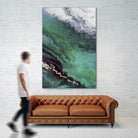 Green Shore Line From Above by Eva Watts on GIANT ART - white abstract