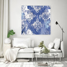 Blue Ex I by Eva Watts on GIANT ART - white abstract