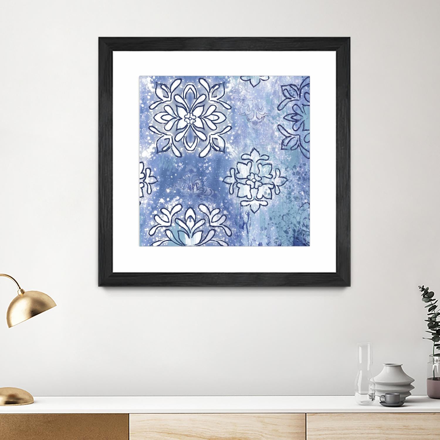 Blue Ex III by Eva Watts on GIANT ART - blue abstract