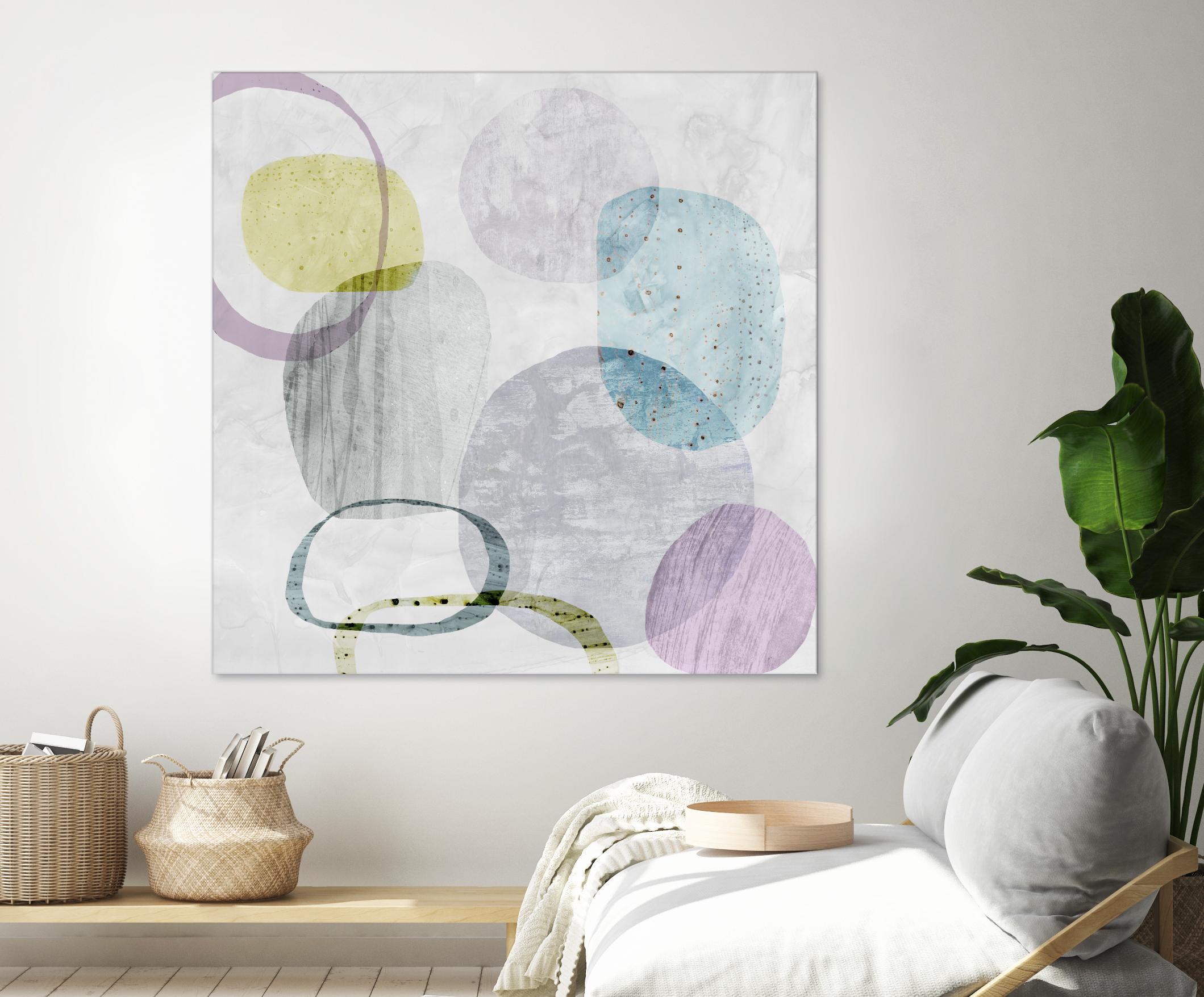 Around the Stone I by Eva Watts on GIANT ART - grey abstract
