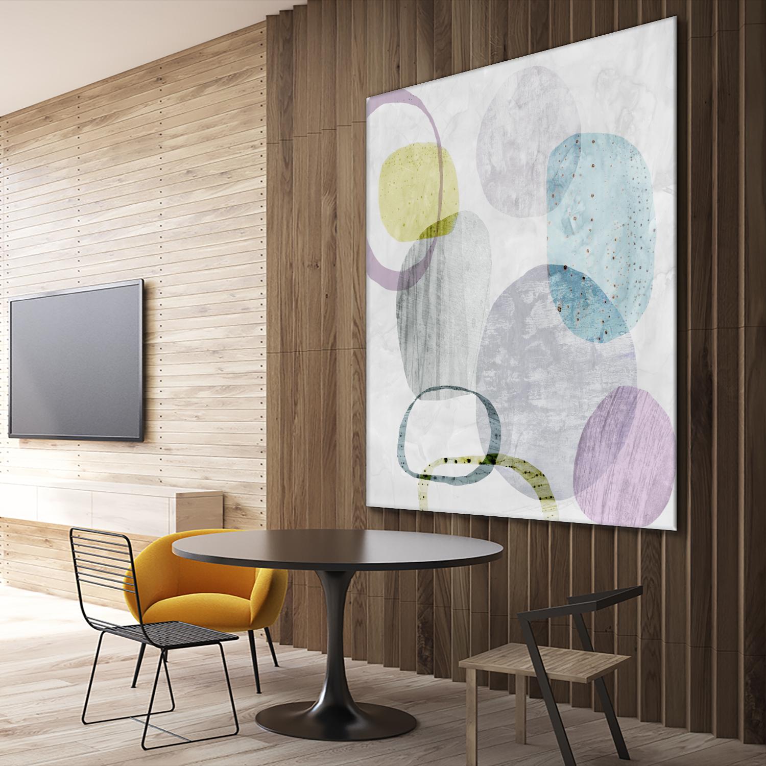 Around the Stone I by Eva Watts on GIANT ART - grey abstract