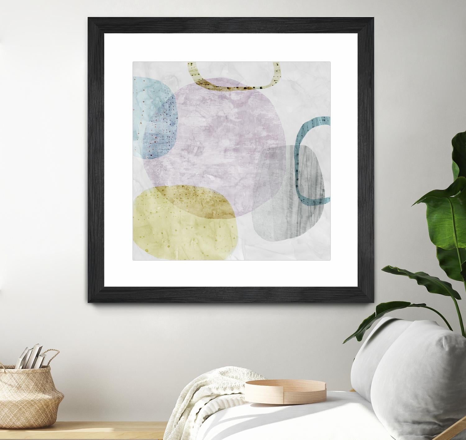 Around the Stone II by Eva Watts on GIANT ART - white abstract
