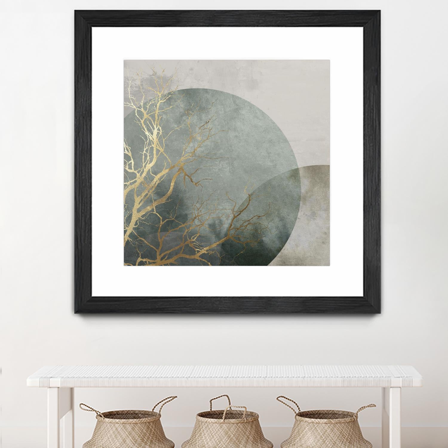 Mid Night I by Eva Watts on GIANT ART - gold trees