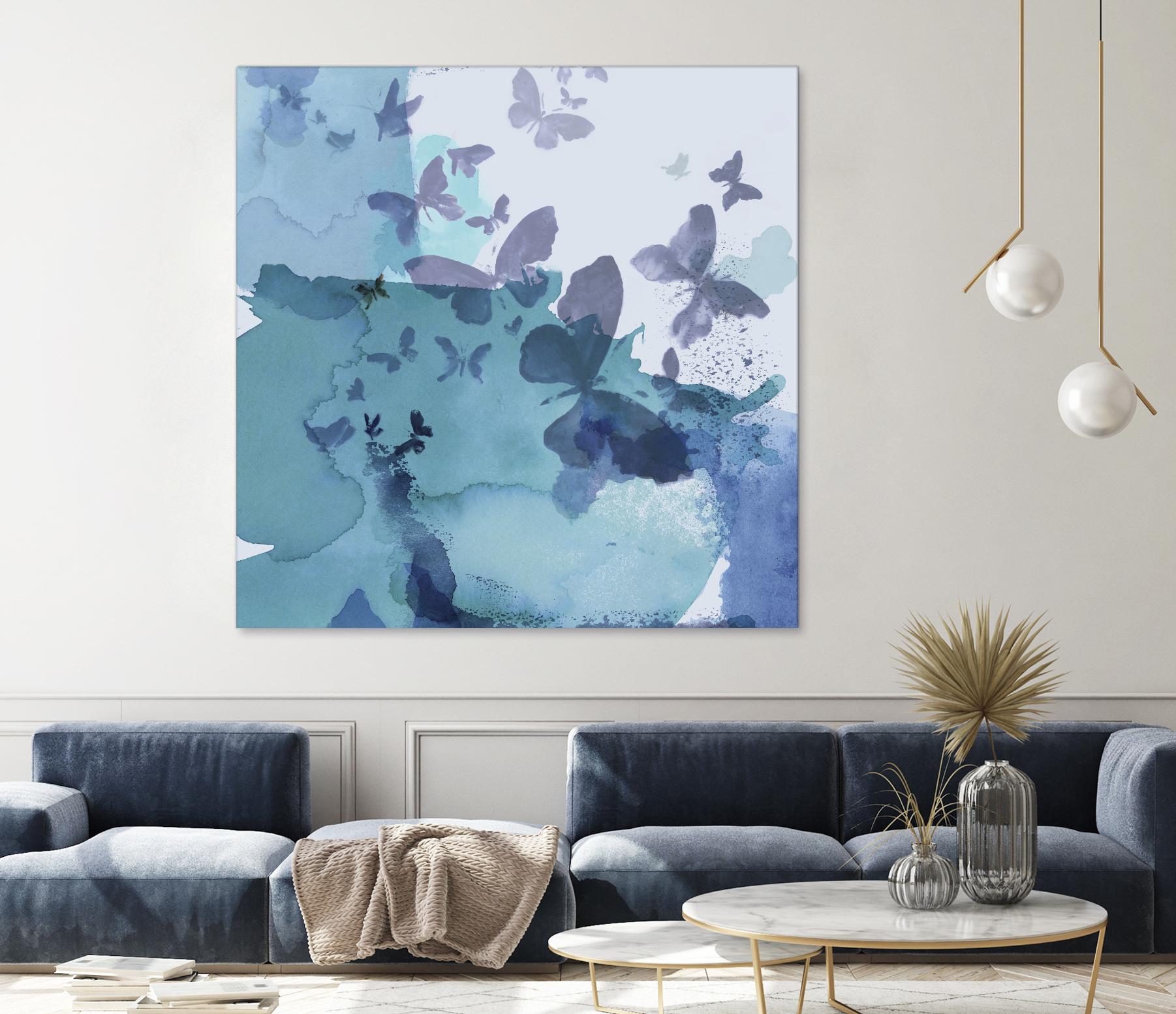 Drift I by Eva Watts on GIANT ART - cyan wildlife